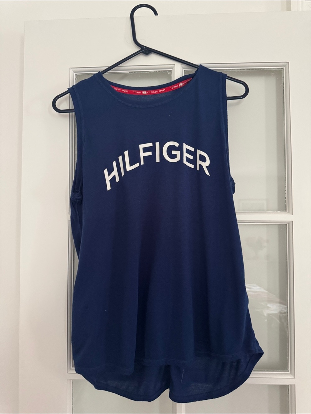 Tommy Hilfiger Navy Muscle Tee with White HILFIGER Arch
